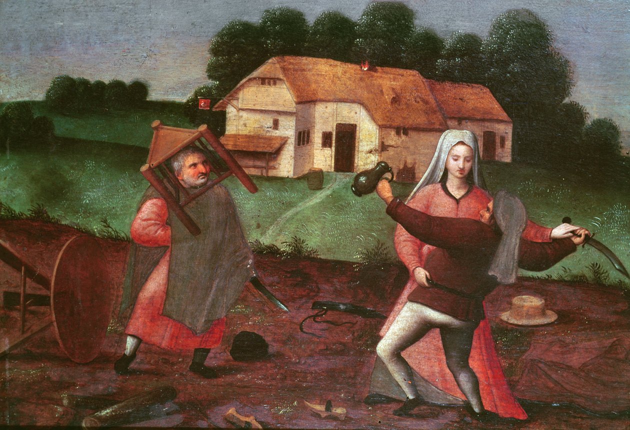Rissa di contadini da Pieter Brueghel the Younger