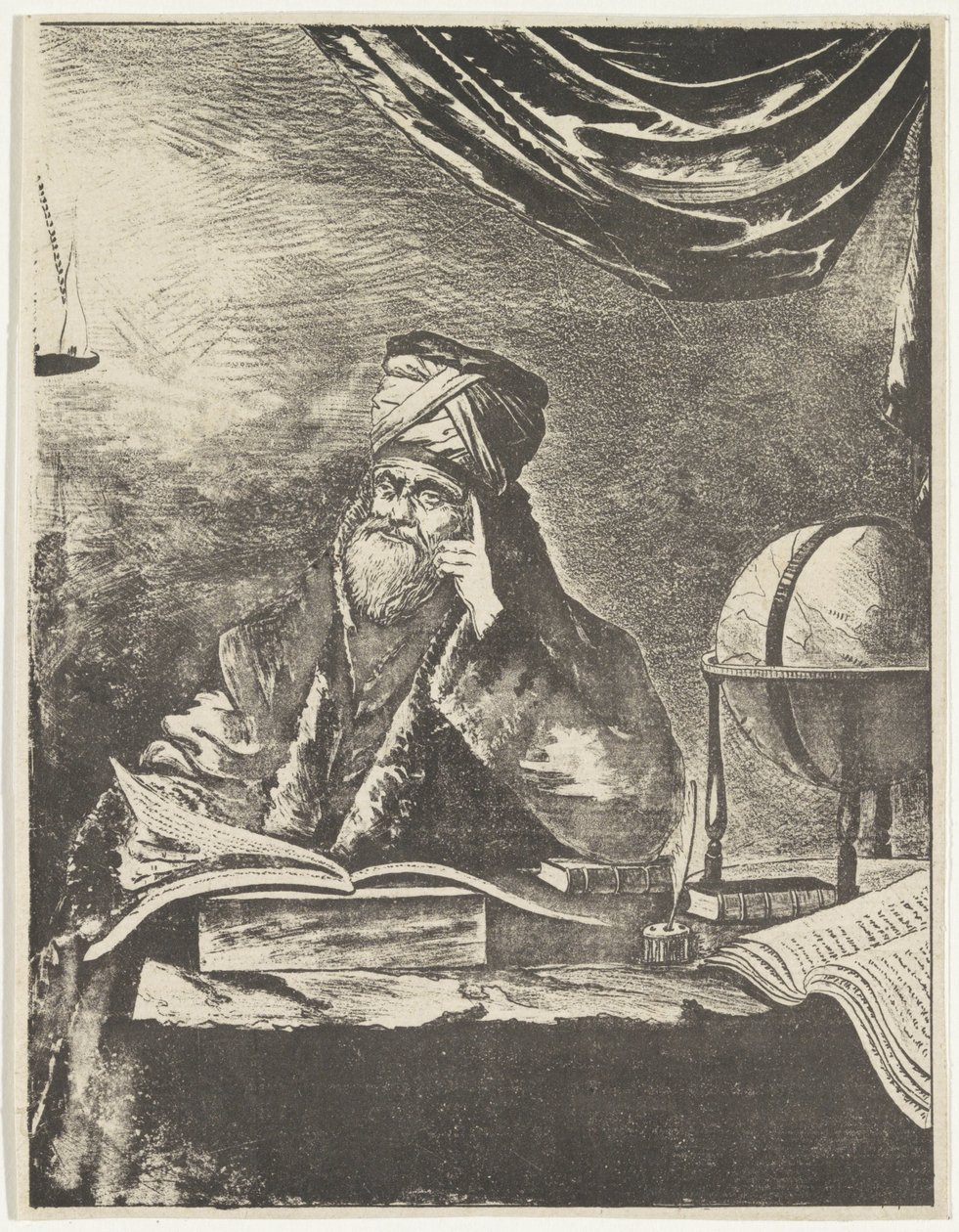 Studioso nel suo studio da Pieter Bartholomeusz. Barbiers