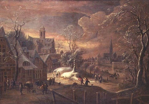 Paesaggio innevato da Pieter Bouts
