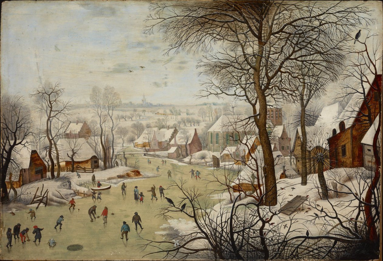 Paesaggio invernale con trappola per uccelli da Pieter Brueghel the Younger
