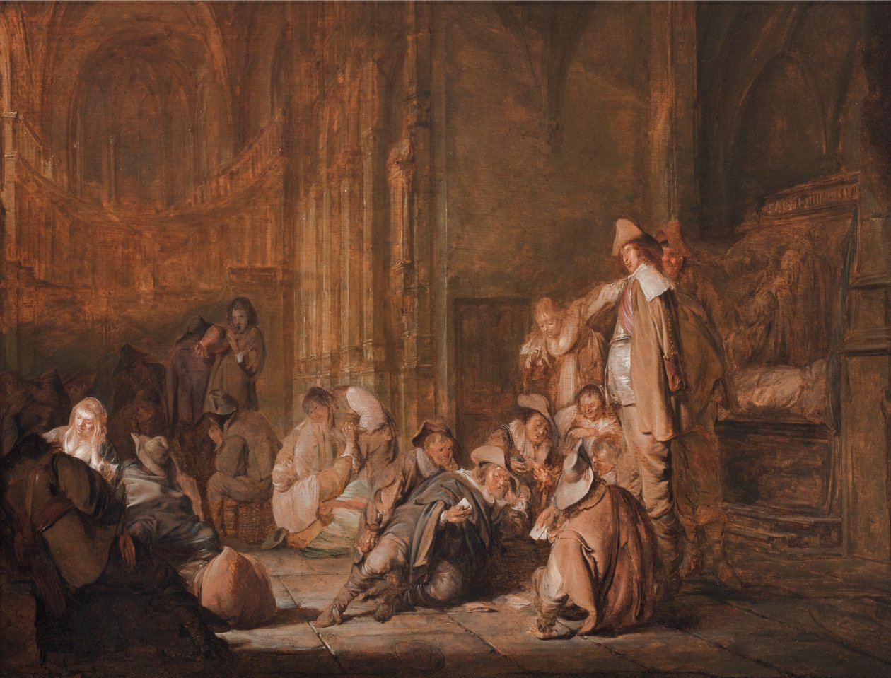 Scena di guardia in una chiesa da Pieter Codde