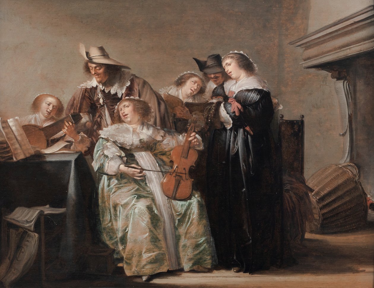 Una compagnia musicale da Pieter Codde