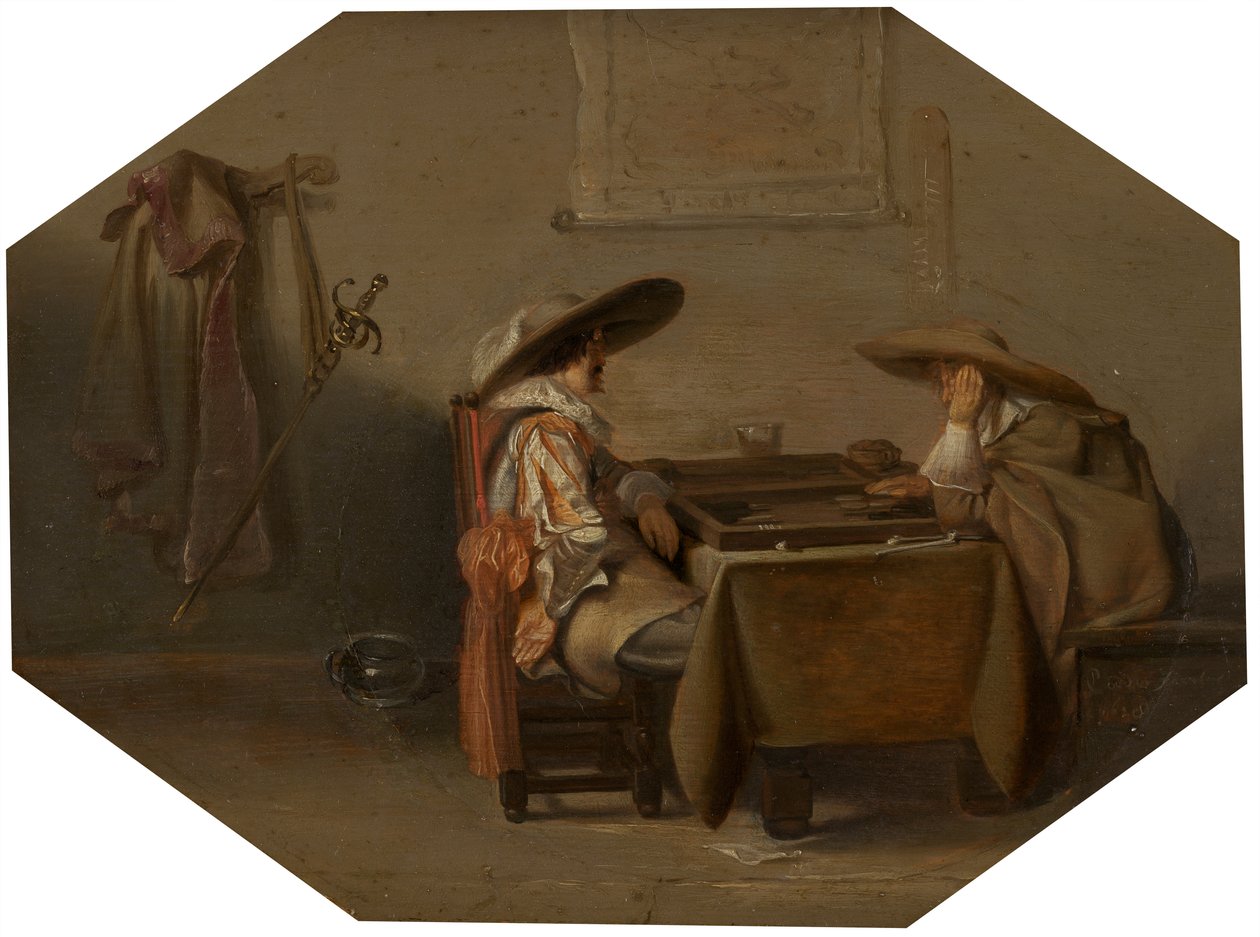 Giocatori di tric-trac, 1628 da Pieter Codde
