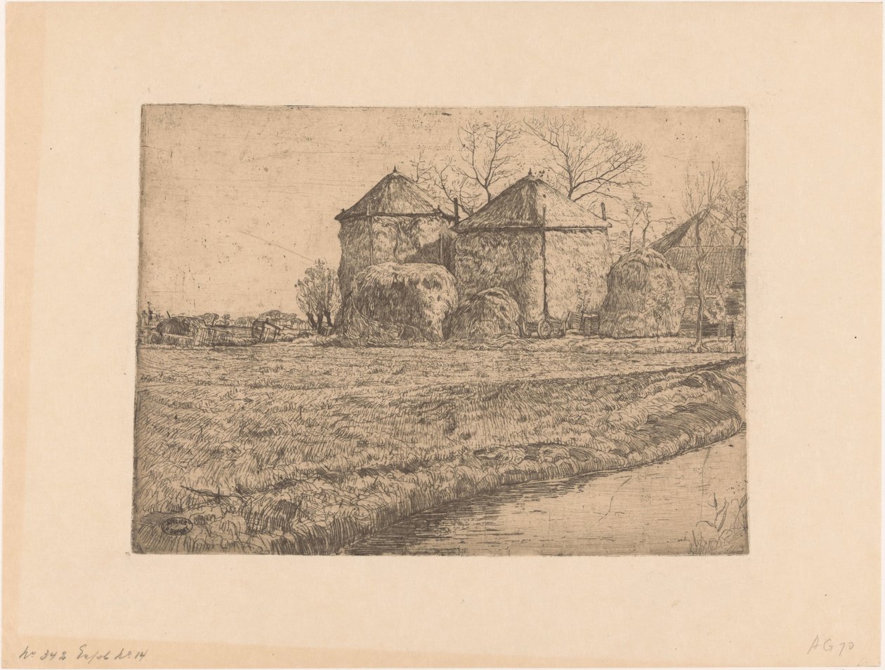 Fattoria con due fienili da Pieter Dupont