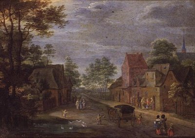 Una strada di villaggio da Peeter Gijsels