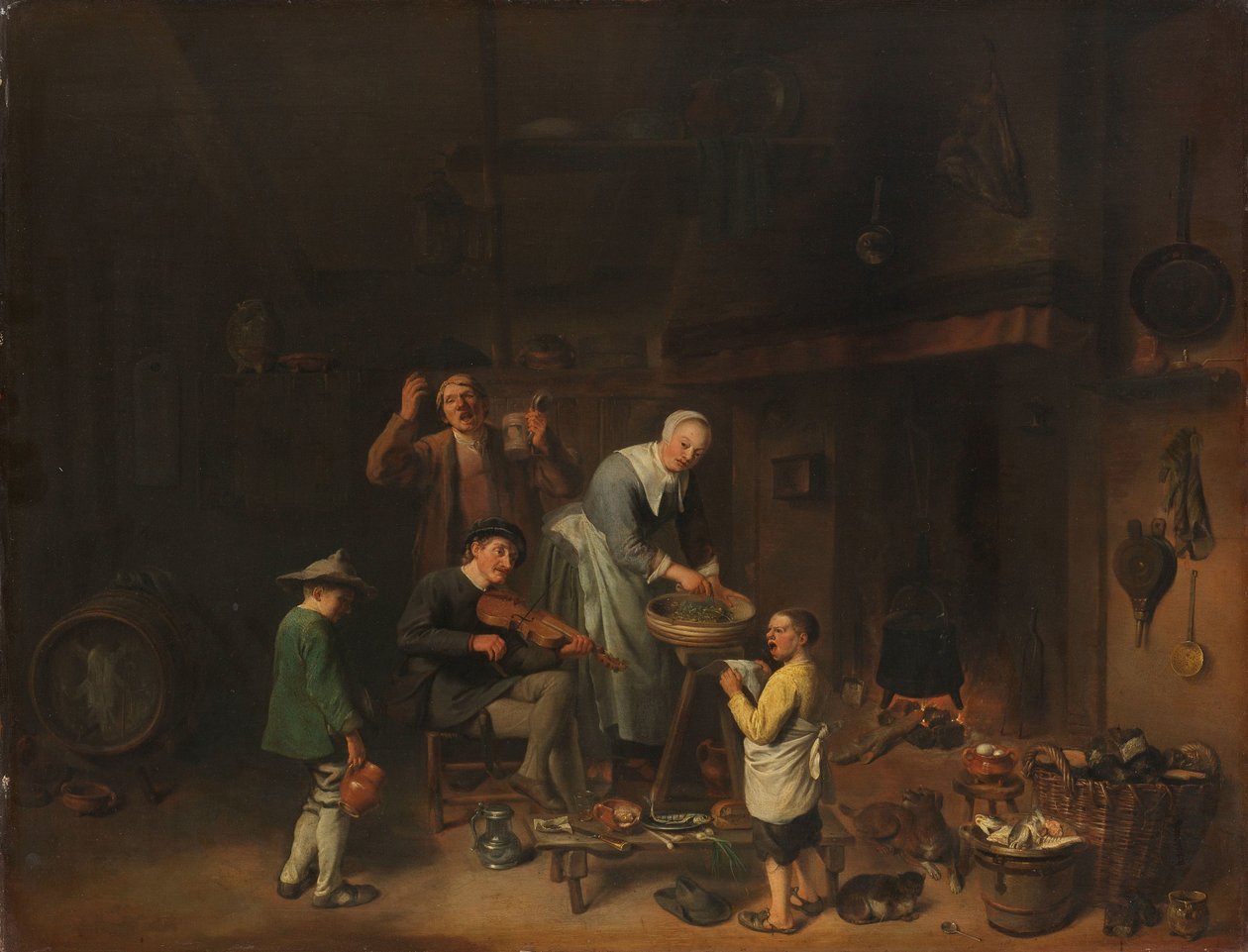 Famiglia di contadini che canta da Pieter Jacobsz. Duyfhuysen