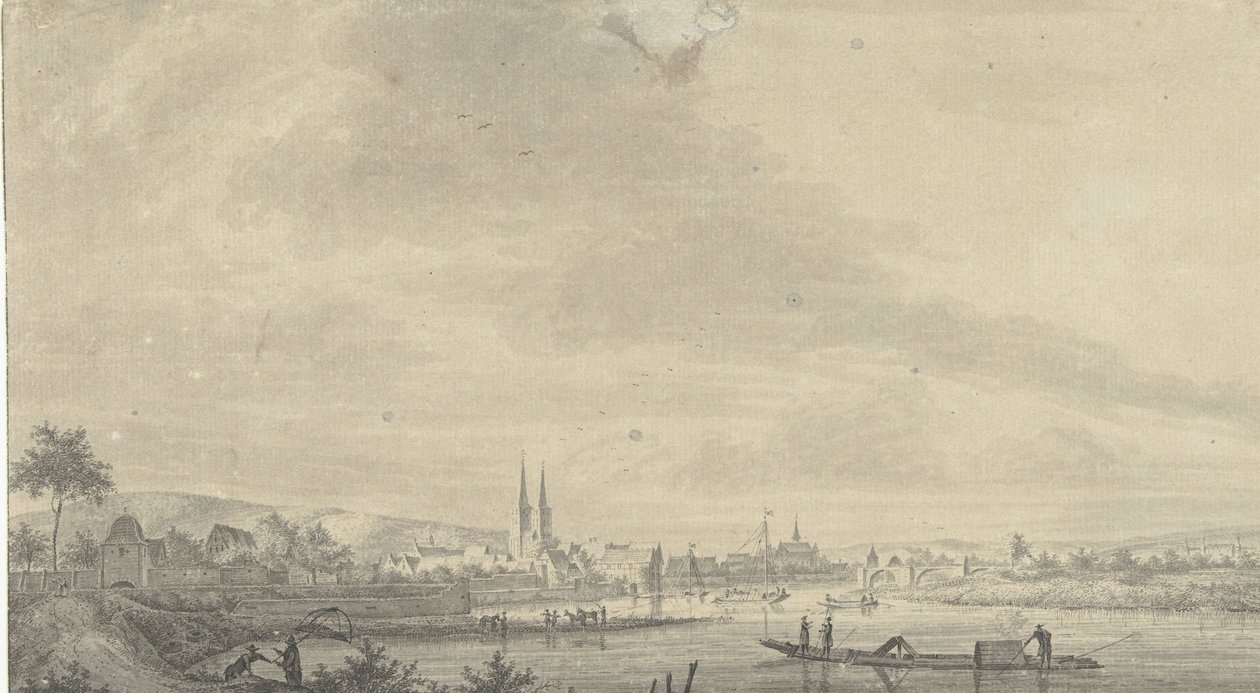 Veduta della città di Höxter da Pieter Jan van Liender