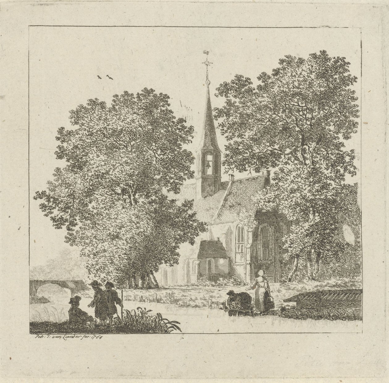 Vista di una chiesa da Pieter Jan van Liender