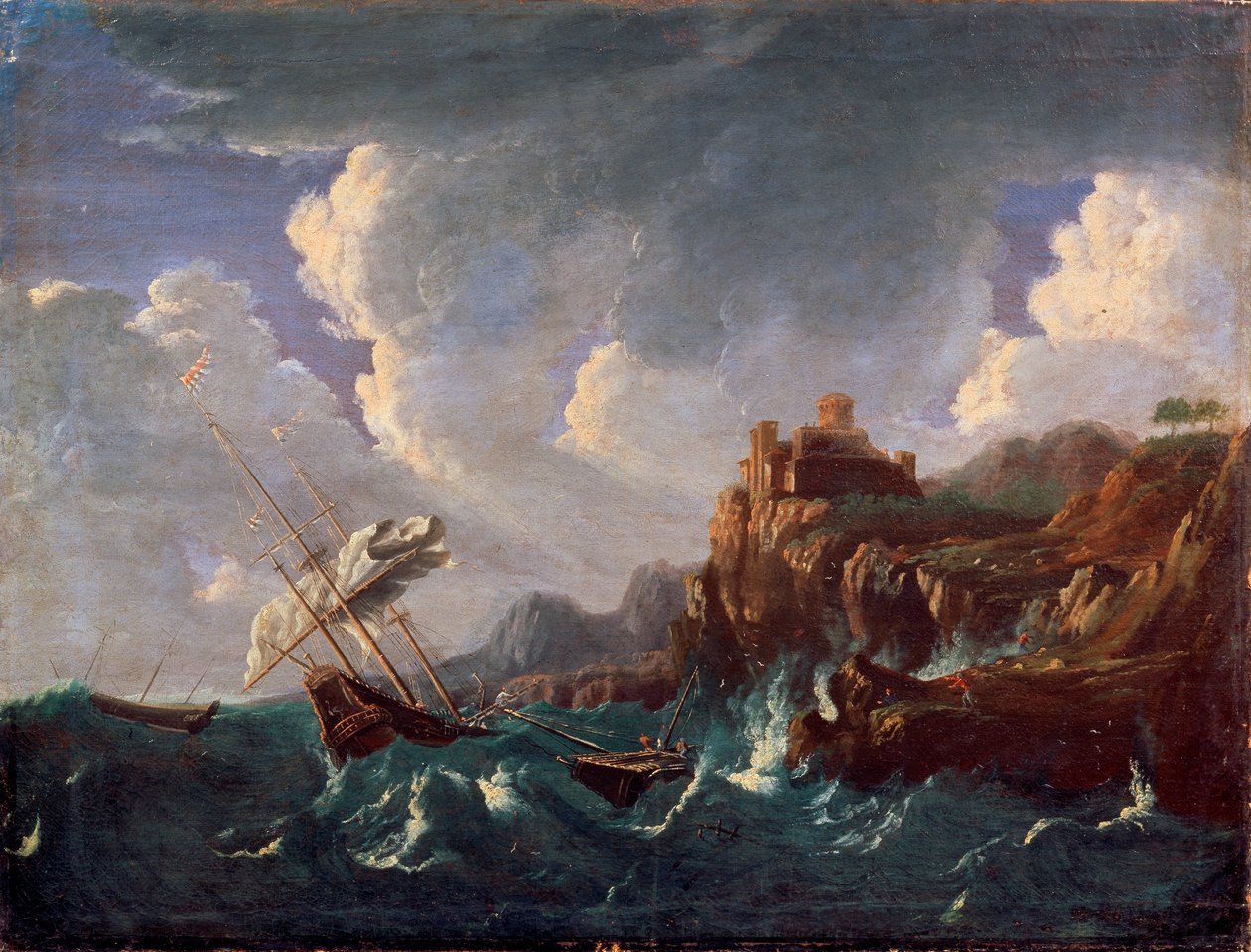 Mare tempestoso, XVII secolo da Pieter Mulier the Younger