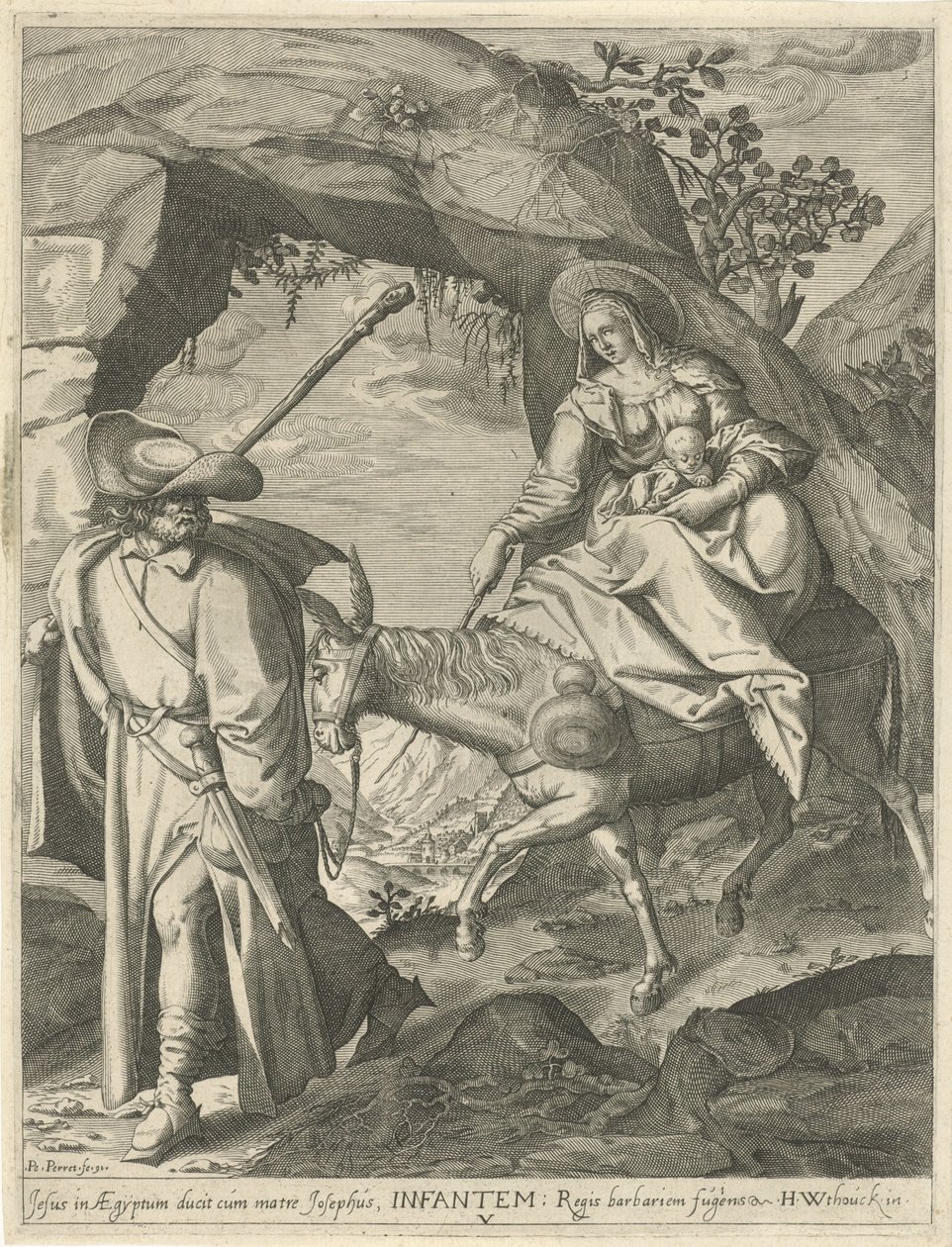 Fuga in Egitto da Pieter Perret