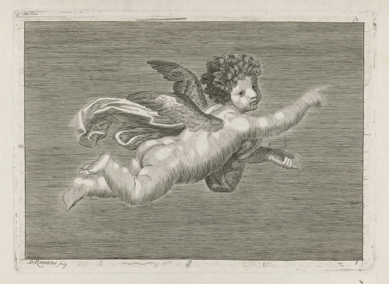 Putto che indica da Pieter Romans