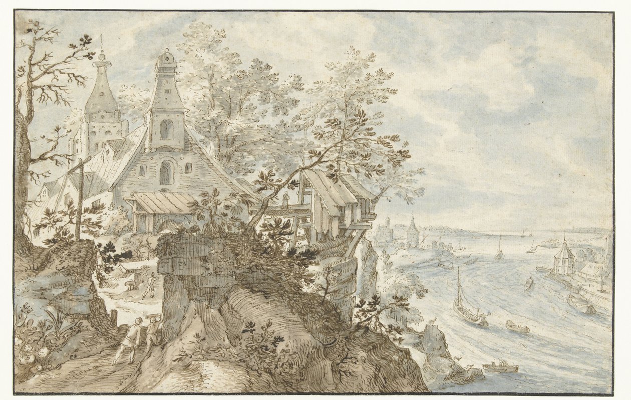 Fiume con una cappella a sinistra da Pieter Stevens (I)