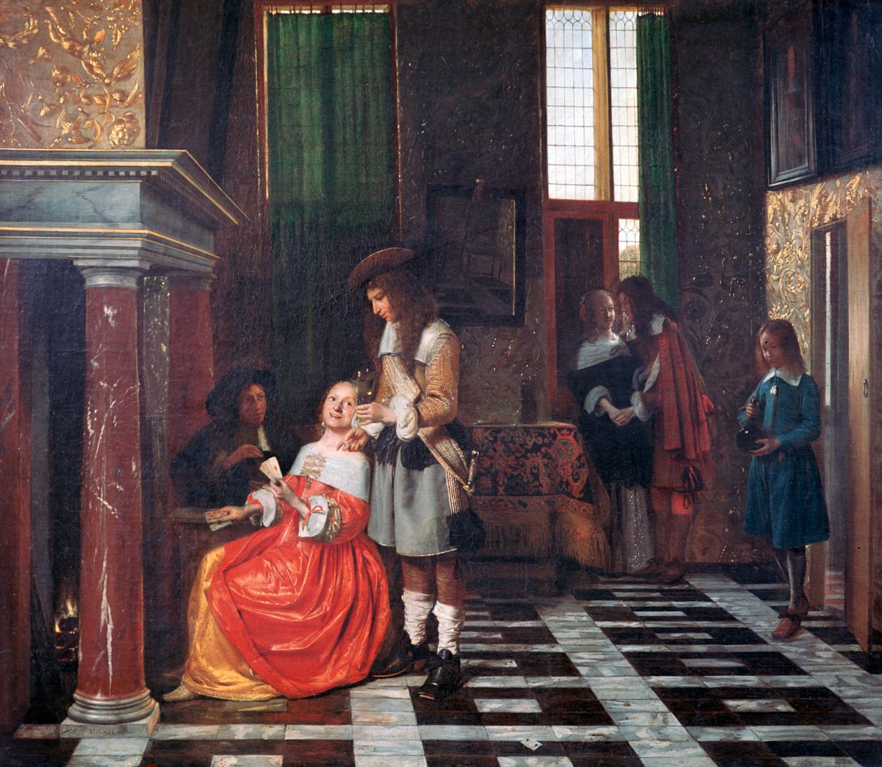 I giocatori di carte, c. 1663-1665 da Pieter de Hooch