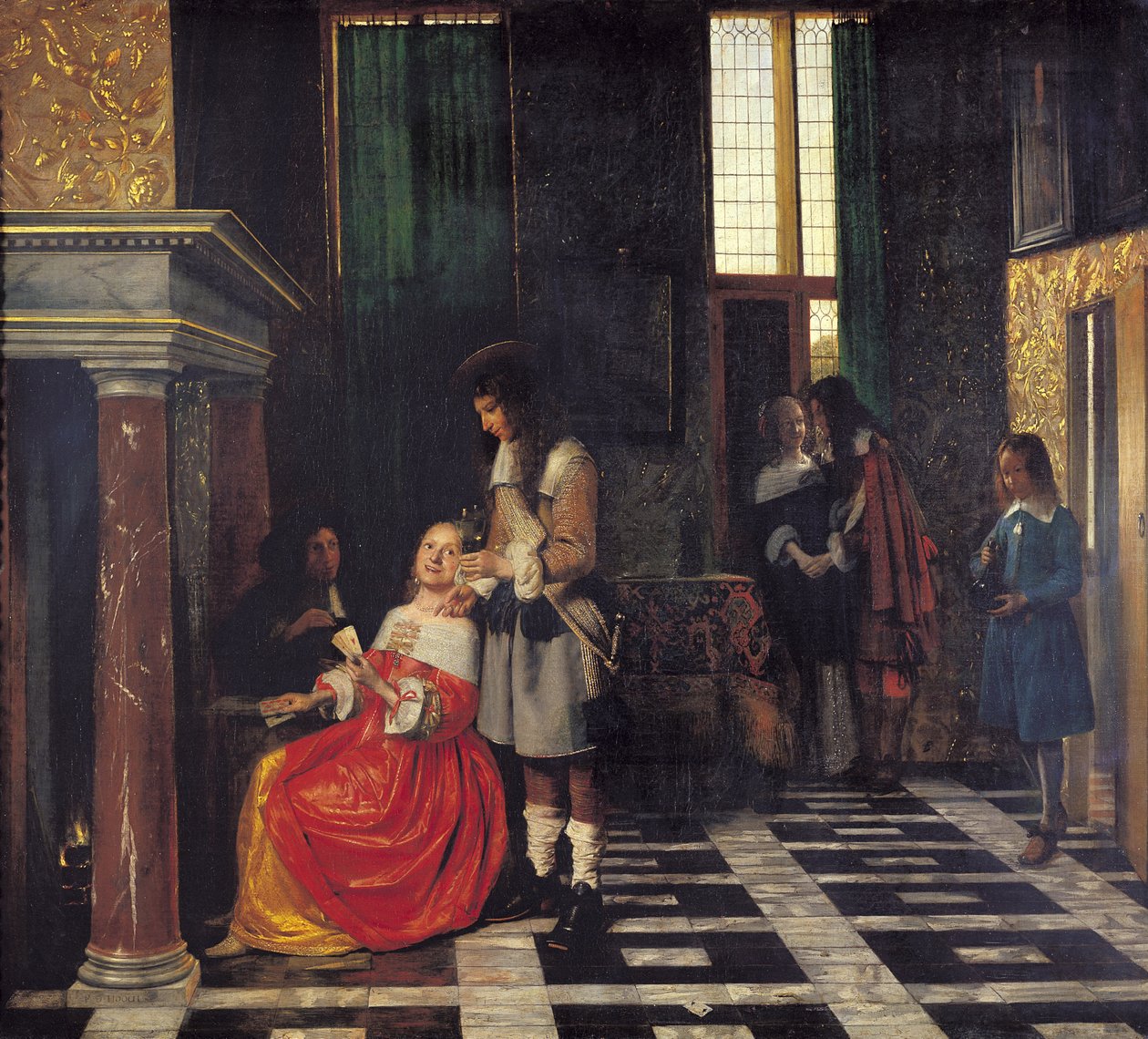 I giocatori di carte, c.1663-65 da Pieter de Hooch