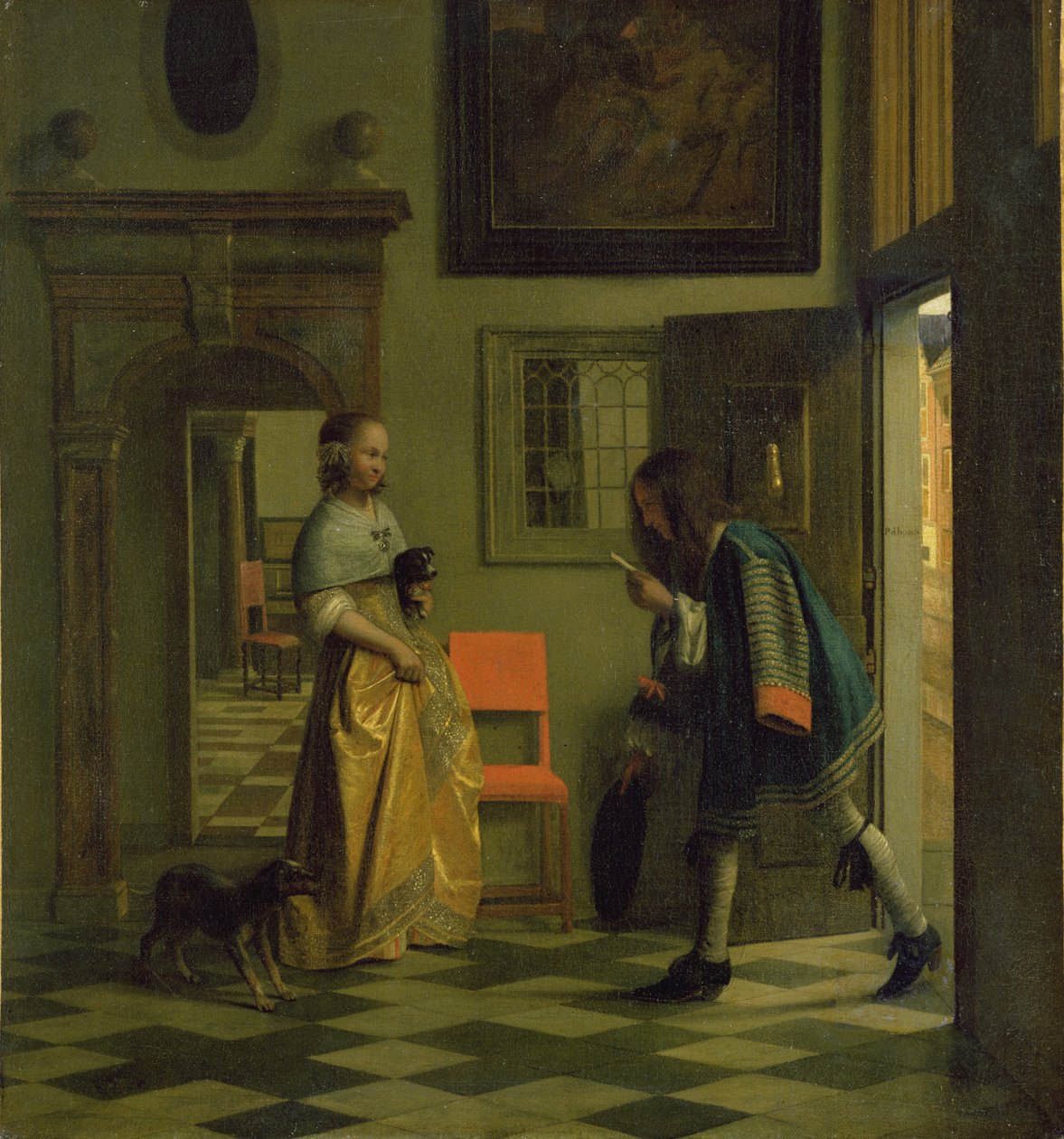 Il messaggero, c.1669 da Pieter de Hooch