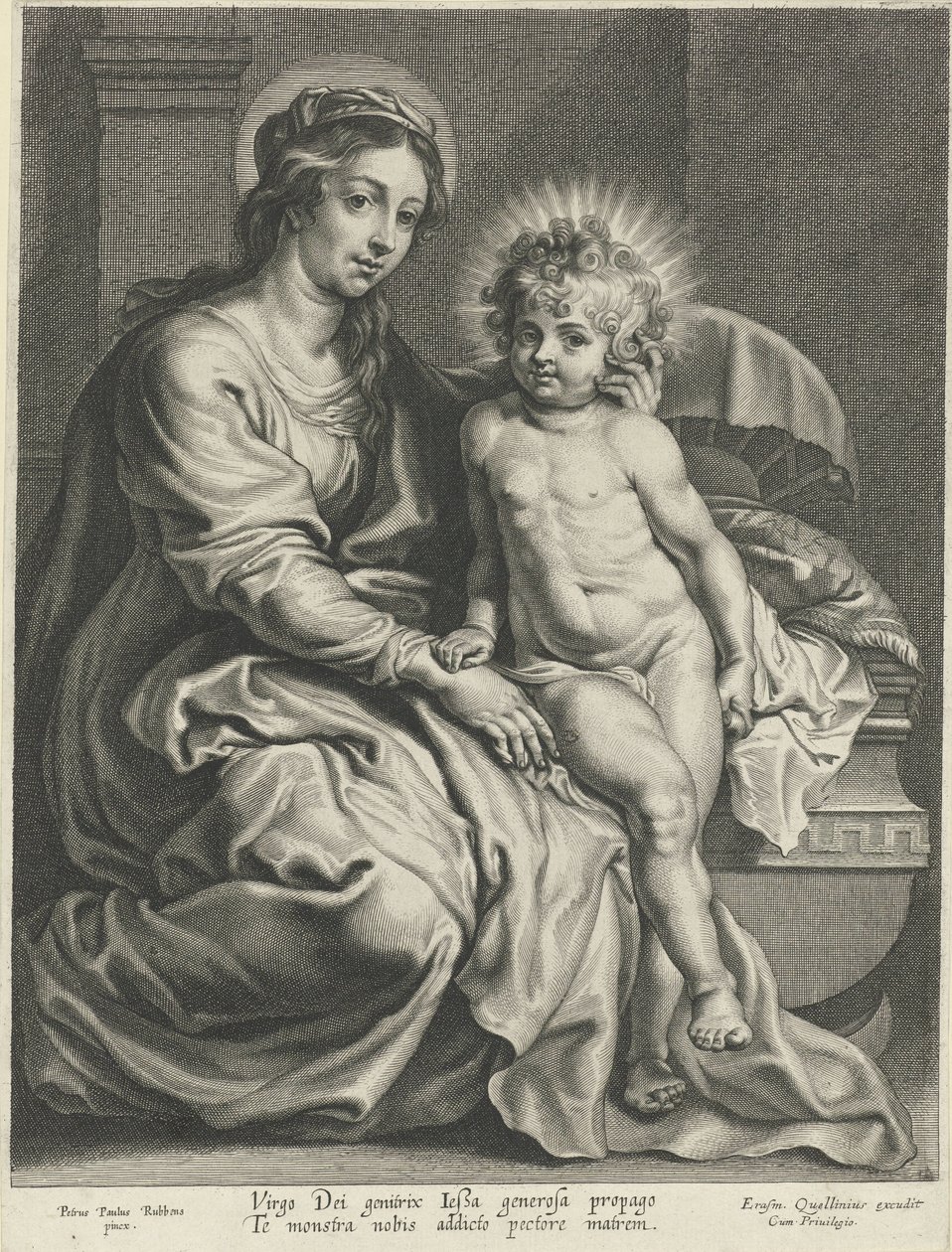 Maria con il Bambino Gesù vicino alla culla da Pieter de Jode (I)