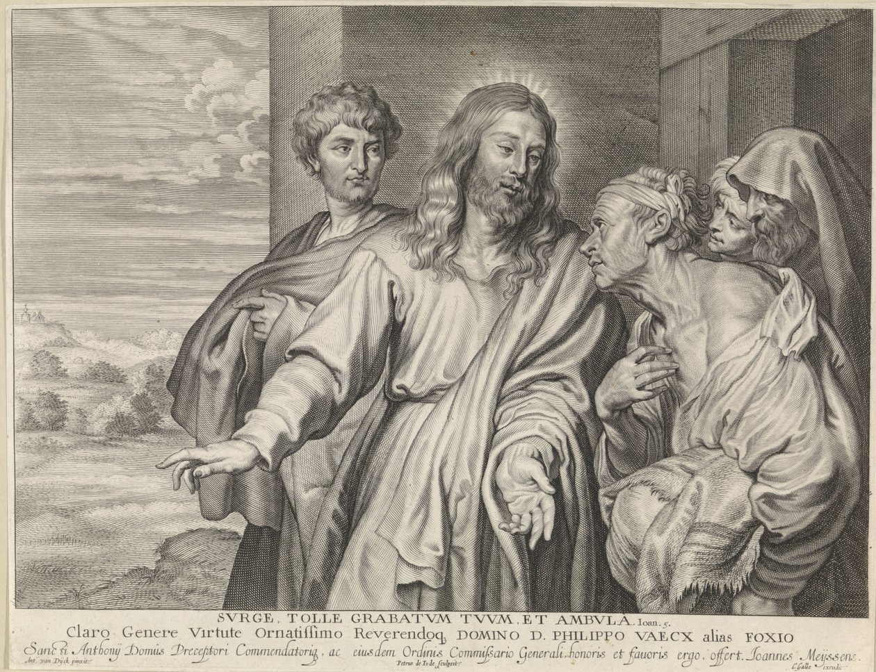 Cristo guarisce un paralitico da Pieter de Jode (II)