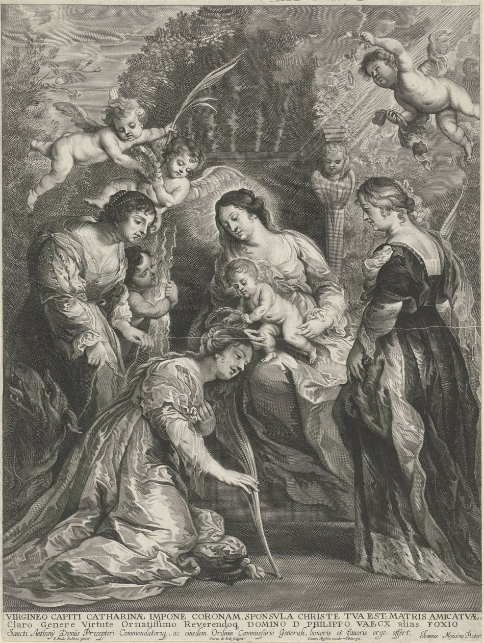 Il Bambino Gesù incorona Santa Caterina da Pieter de Jode (II)