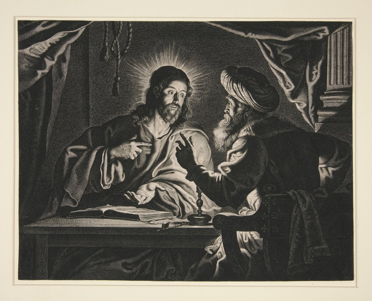 Cristo e Nicodemo da Pieter de Jode II