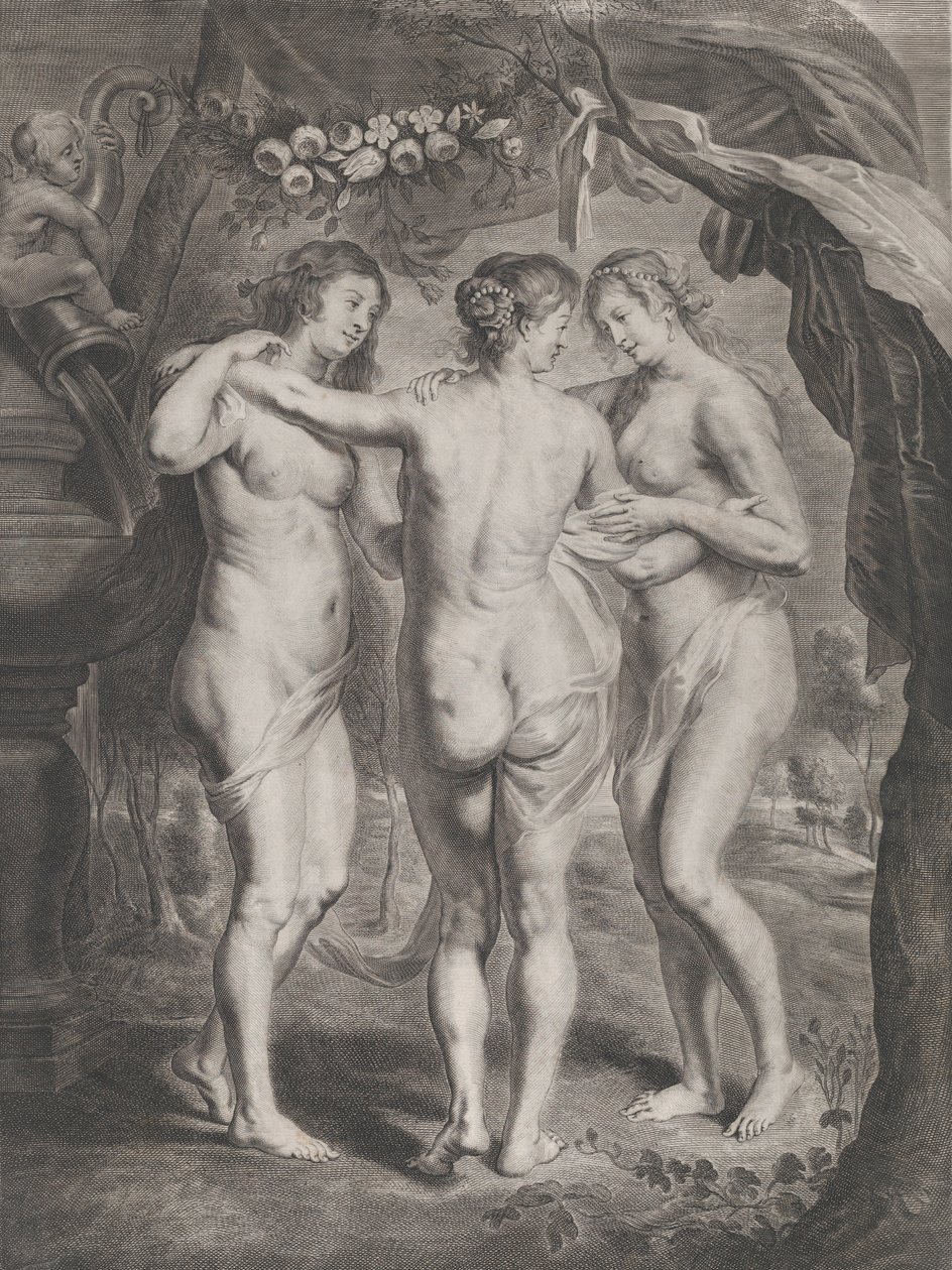 Le tre Grazie, ca. 1630-45 da Pieter de Jode II