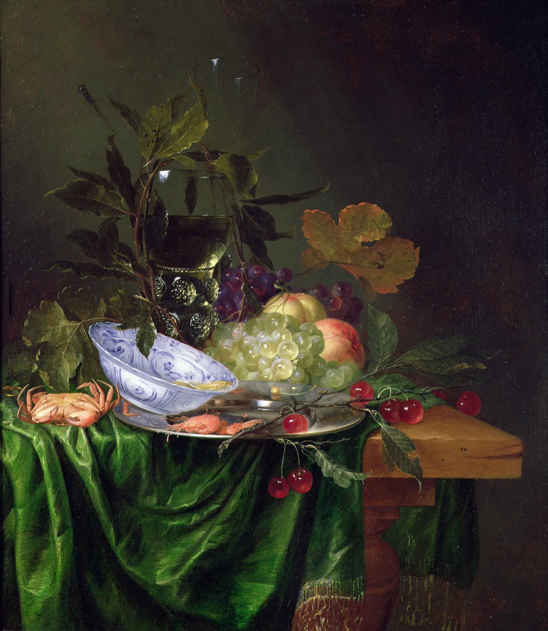 Natura morta con un Roemer da Pieter de Ring