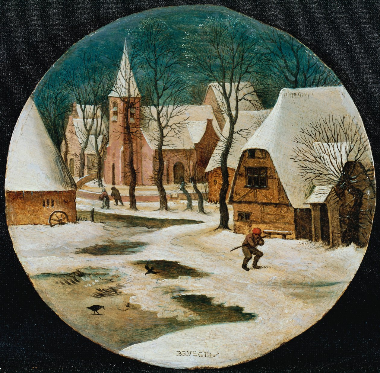 Il villaggio in inverno da Pieter Brueghel the Younger
