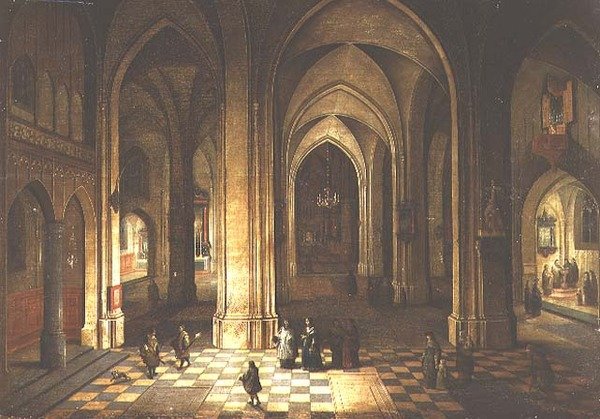 Interno di chiesa di notte da Pieter the Younger Neeffs