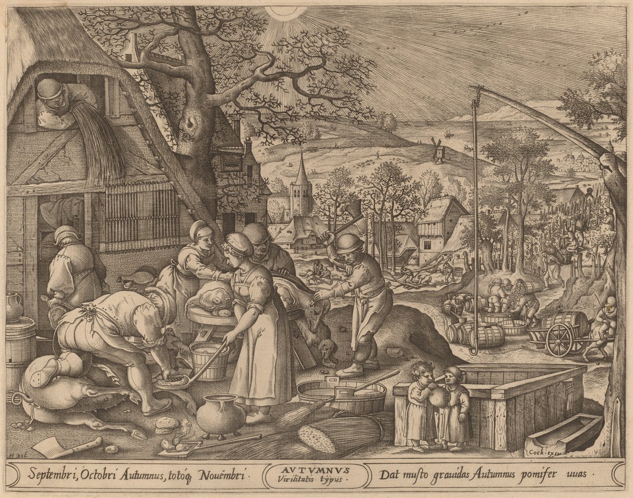 Autunno da Pieter van der Heyden after Hans Bol