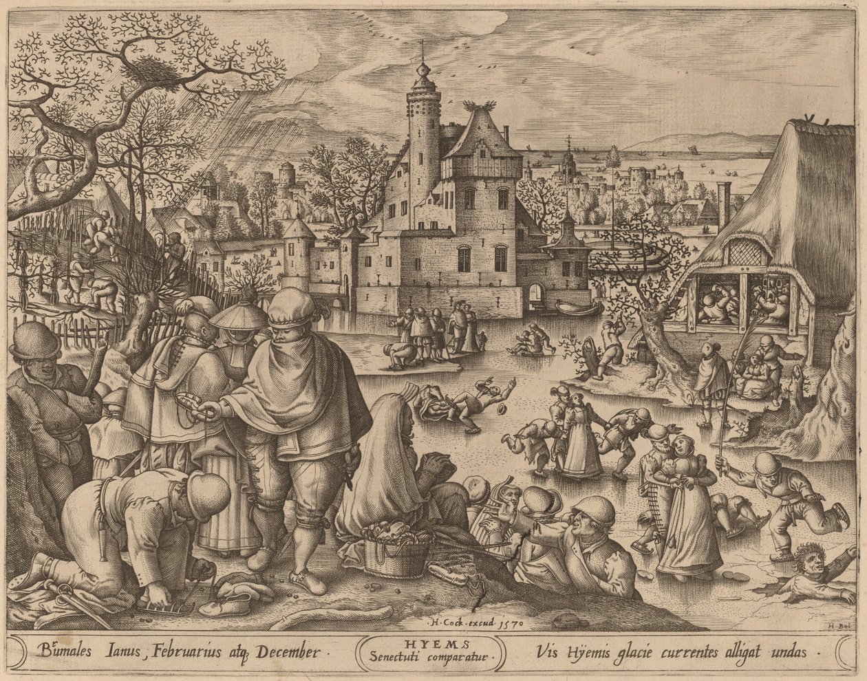 Inverno da Pieter van der Heyden after Hans Bol