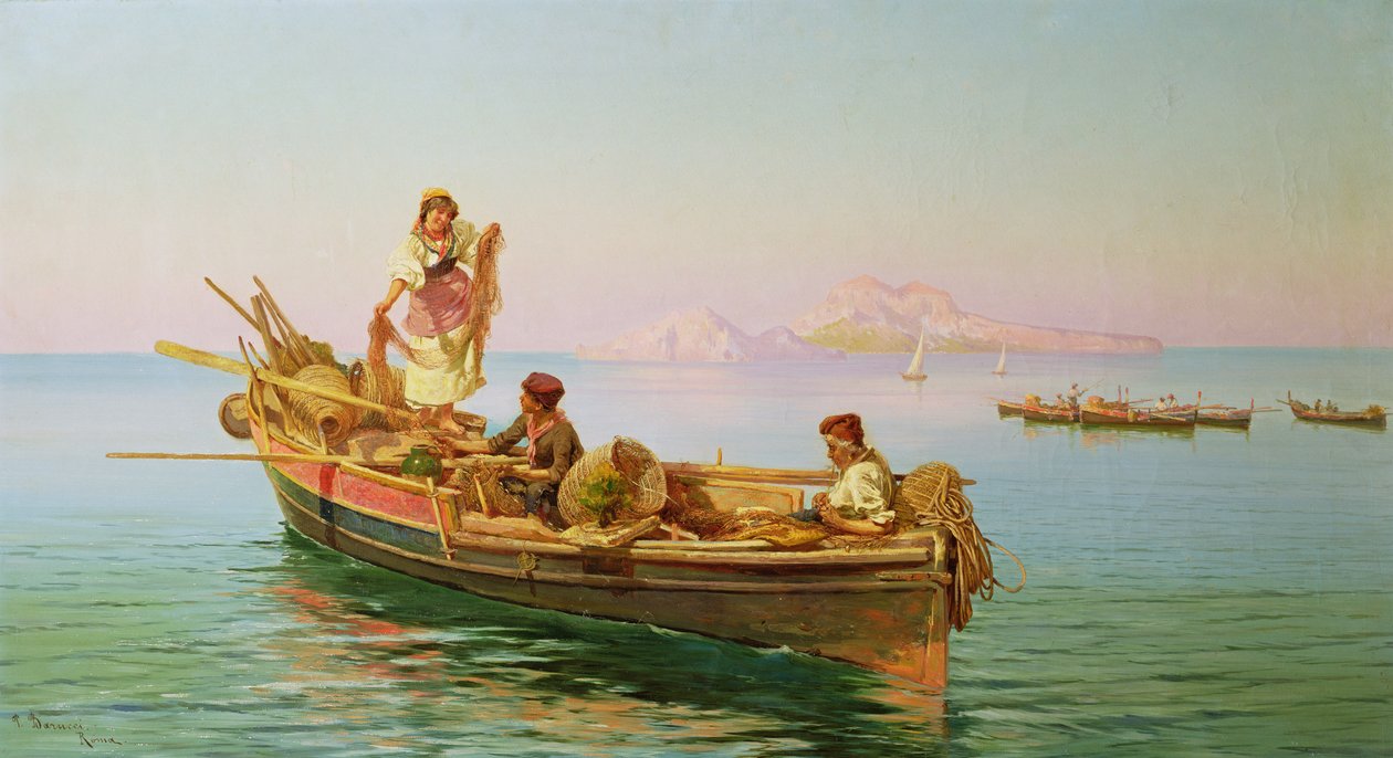 Scena di pesca nel sud Italia da Pietro Barucci