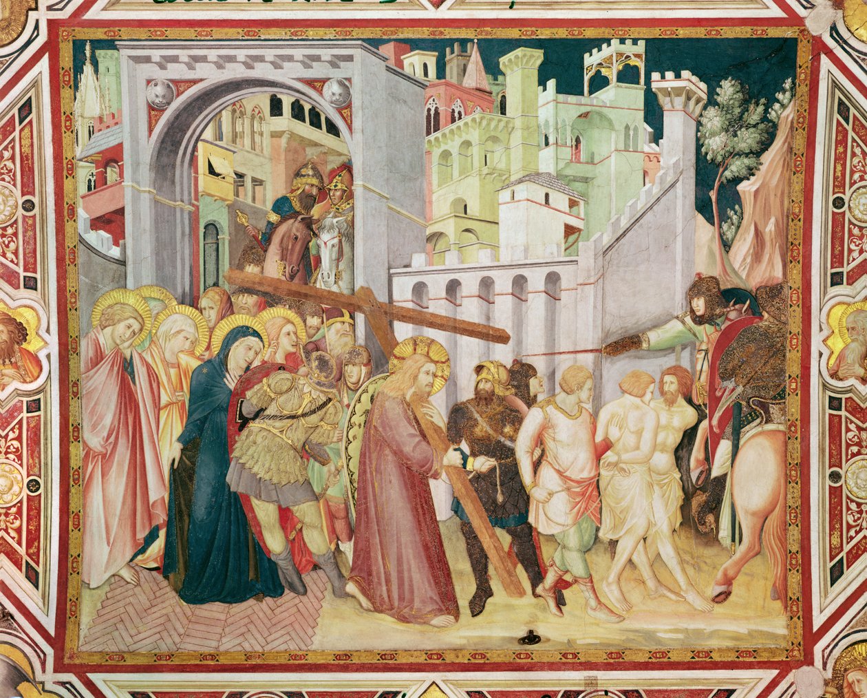 La salita al Calvario, c.1320 da Pietro Lorenzetti