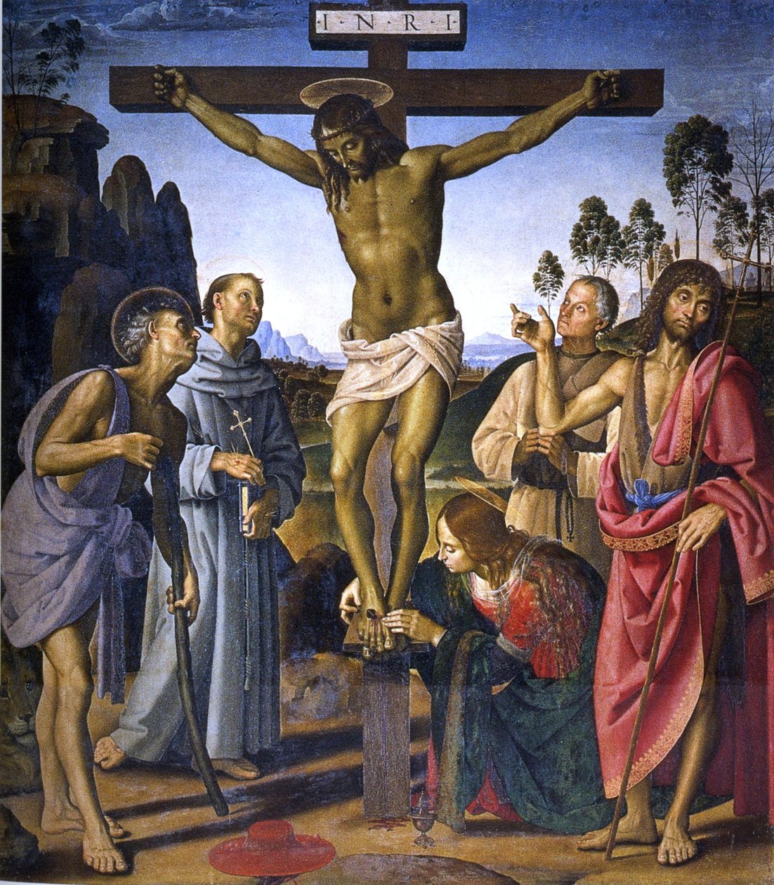 Crocifissione con i Santi Girolamo da Pietro Perugino