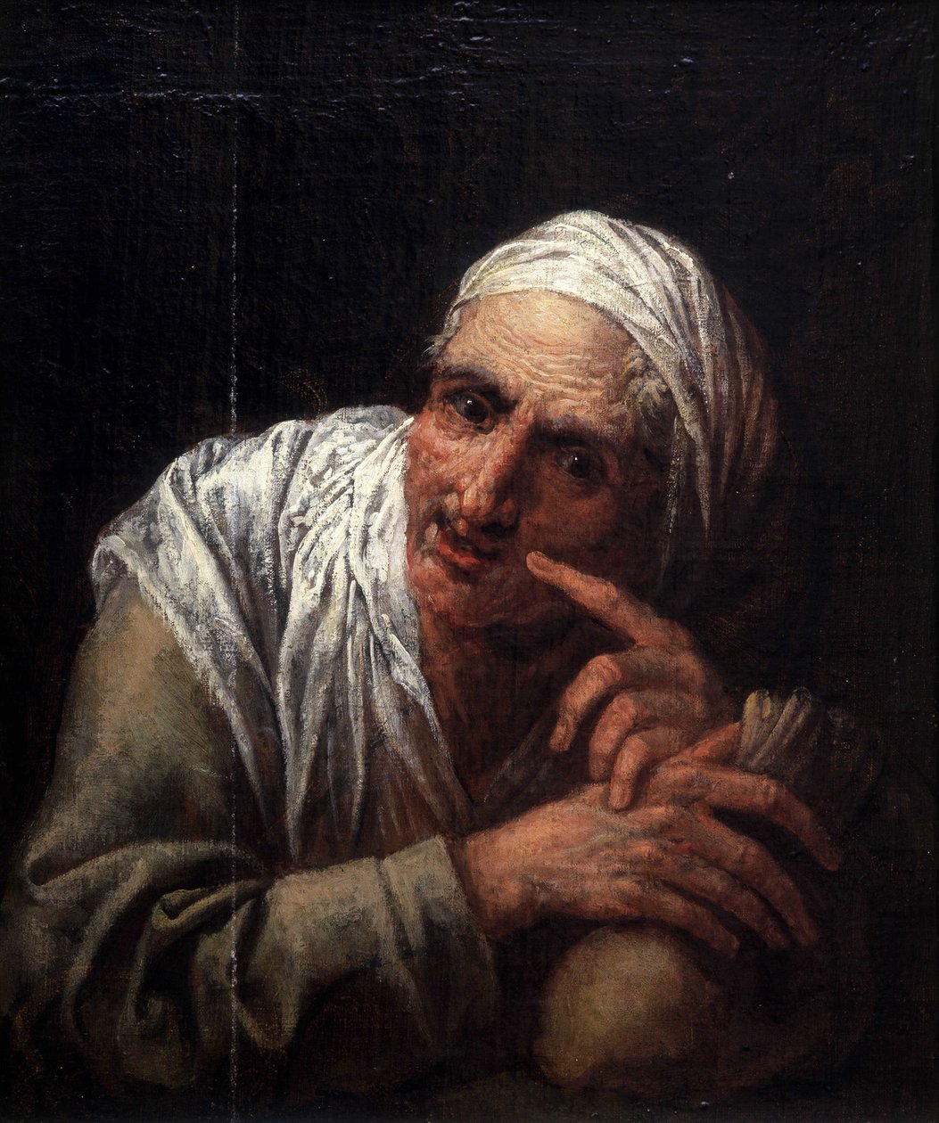 Volto di una vecchia donna da Pietro  Della Vecchia