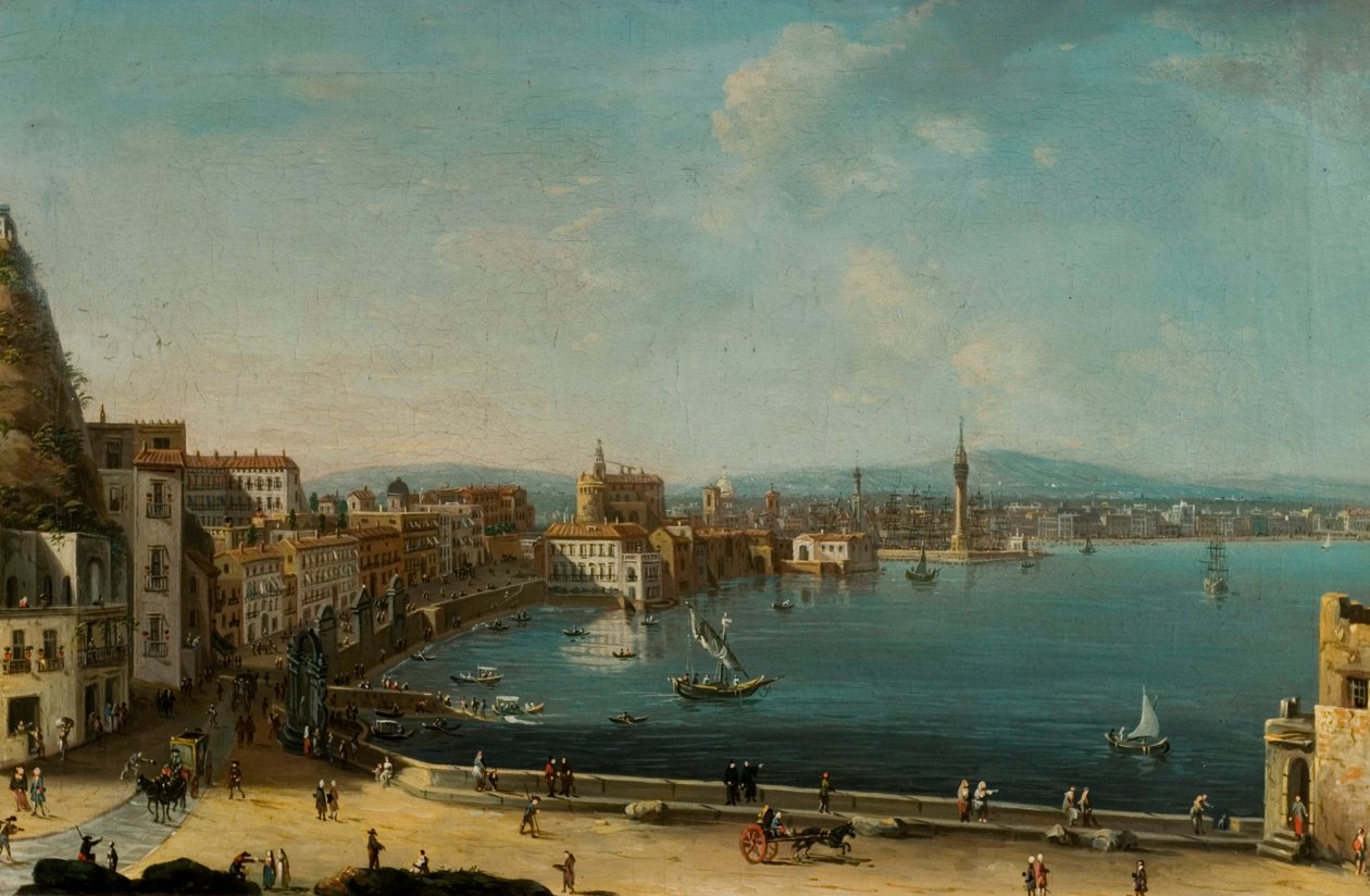 Un porto in Italia (Santa Lucia) da Pietro Antoniani