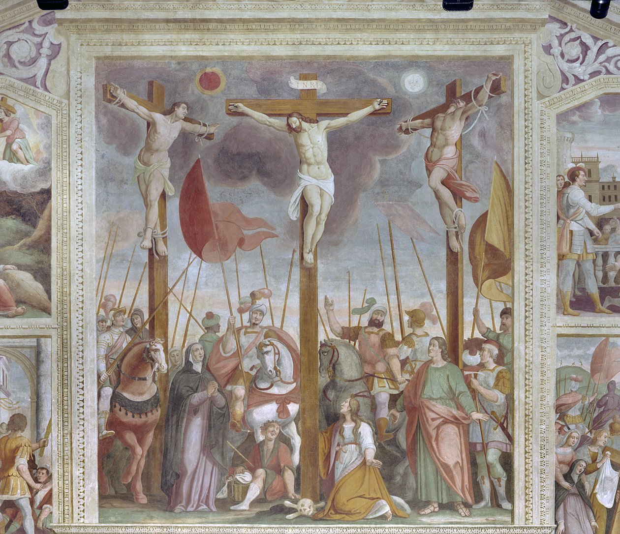 Crocifissione (affresco) da Pietro Baschenis