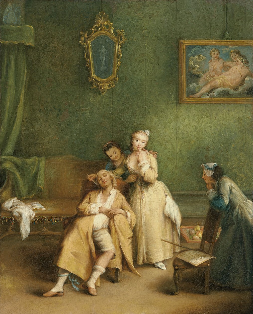 Il solletico, c. 1755 da Pietro Longhi