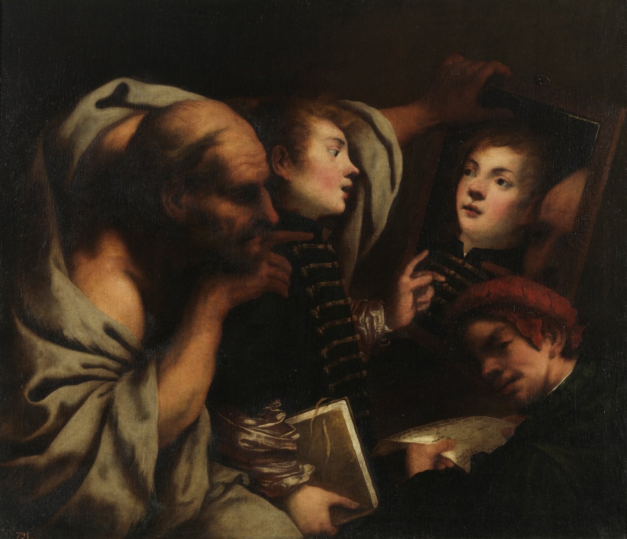 Socrate e due allievi da Pietro della Vecchia