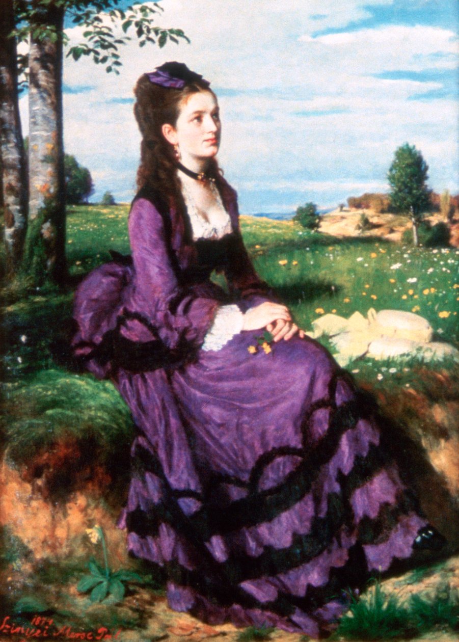 Signora in Viola, 1874 da Pál Szinyei Merse