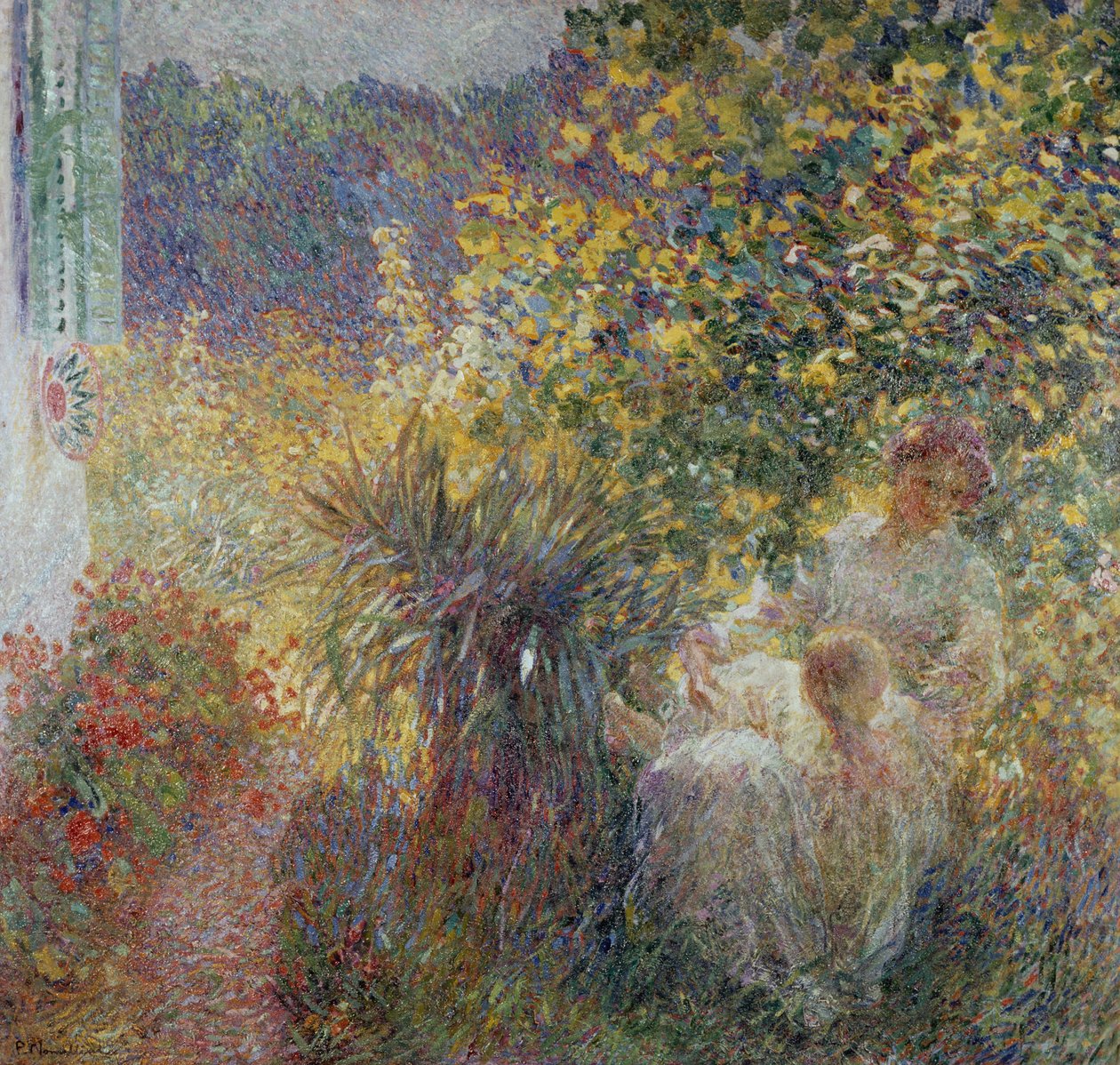 Madre e figlio in giardino da Plinio Nomellini