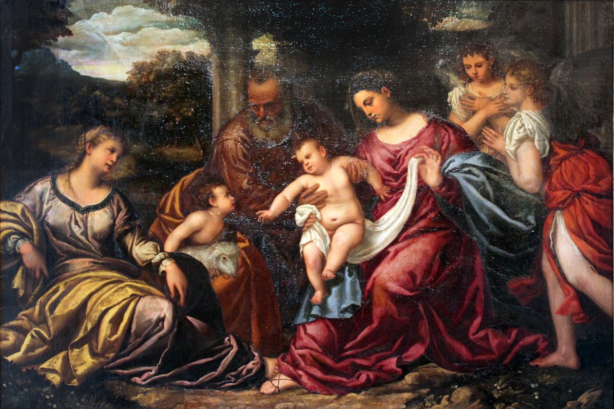 La Sacra Famiglia con Santa Caterina d