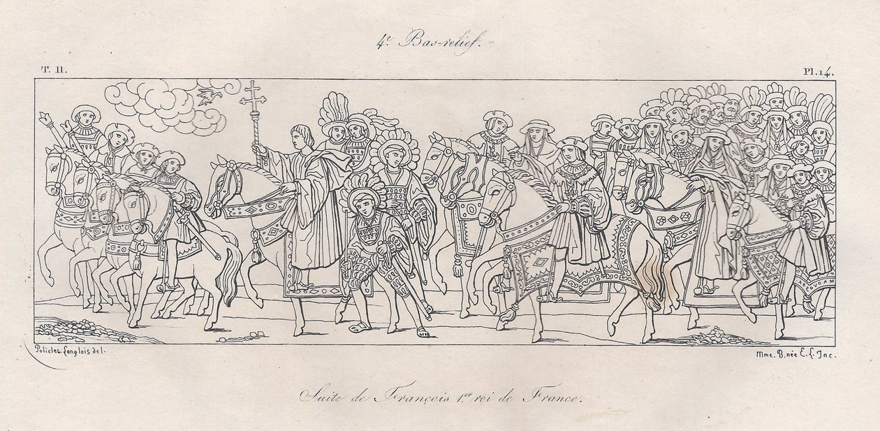 4° bassorilievo - suite di Francesco I re di Francia da Polyclès Langlois et Espérance Langlois