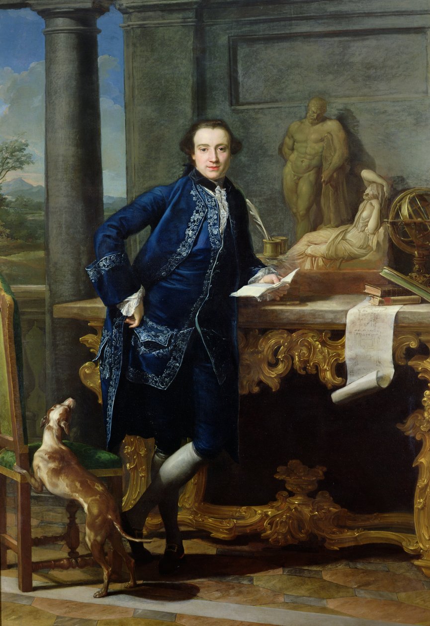 Ritratto di Charles John Crowle (1738-1811) di Crowle Park, c.1761-62 da Pompeo Girolamo Batoni