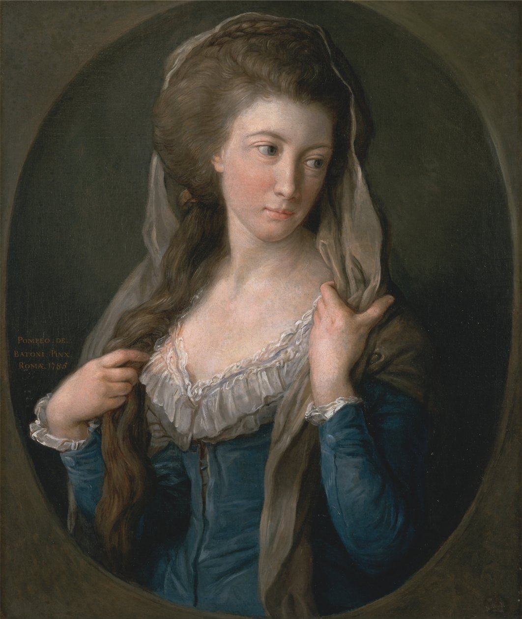 Ritratto di una donna, tradizionalmente identificata come Margaret Stuart, Lady Hippisley da Pompeo Girolamo Batoni