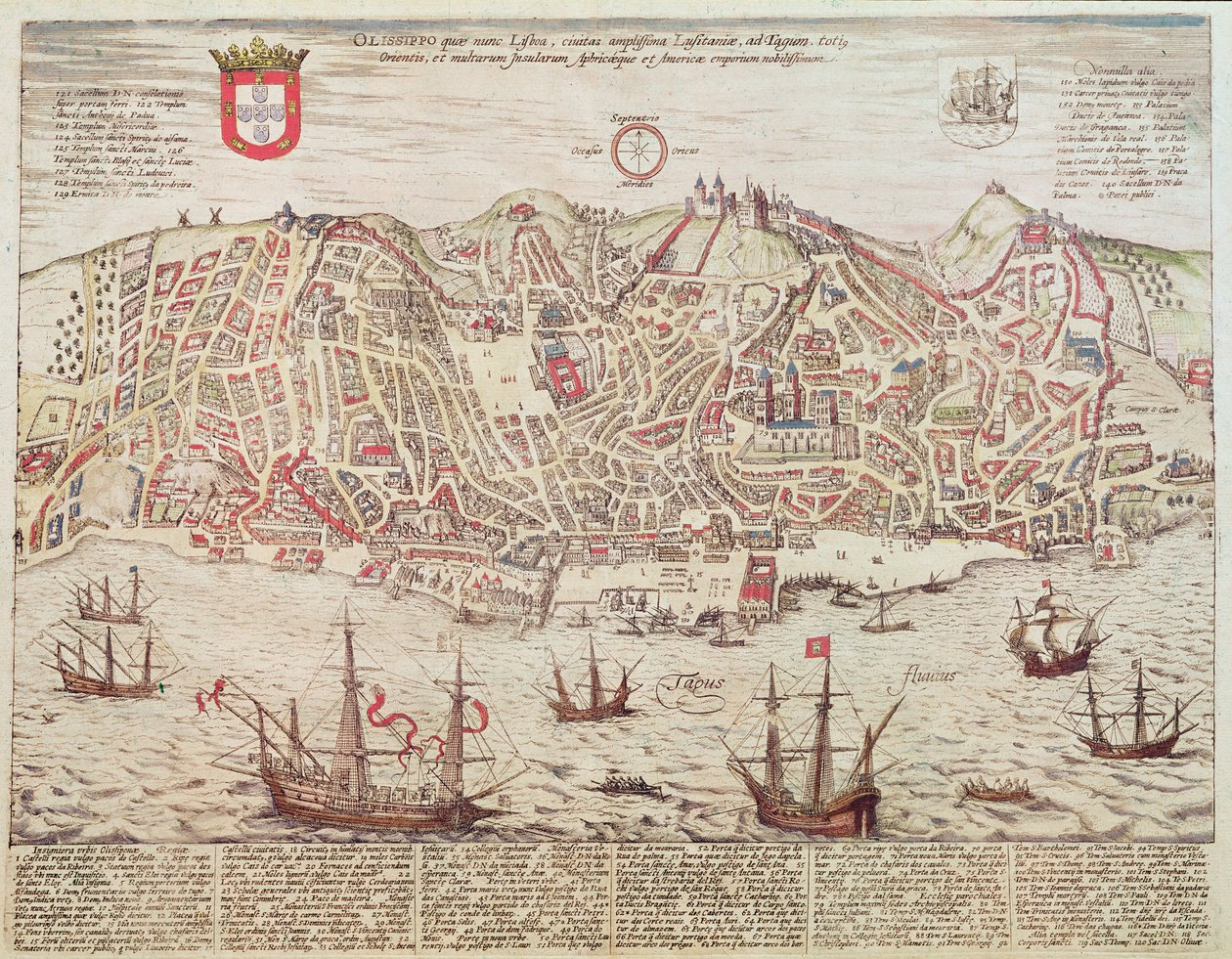 Panorama di Lisbona, 1572 da Portuguese School