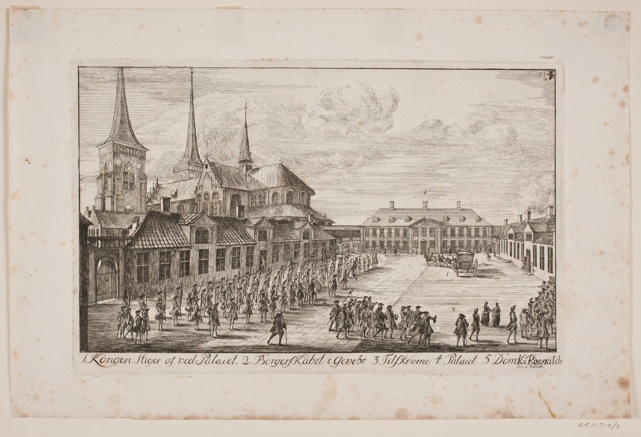 Piazza della cattedrale a Roskilde da Poul Isac Grønvold
