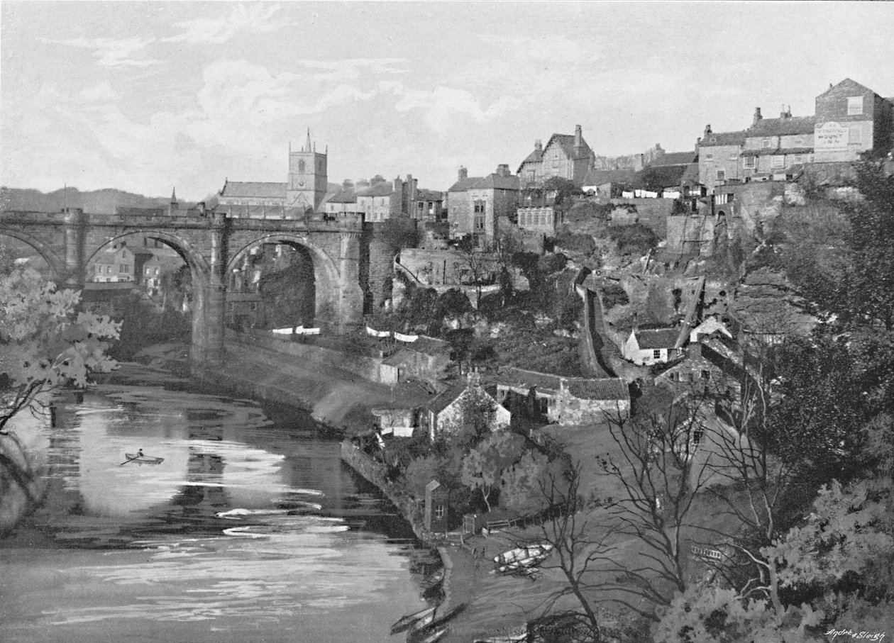 Knaresborough, dal Castello, c. 1896 da Poulton and Co