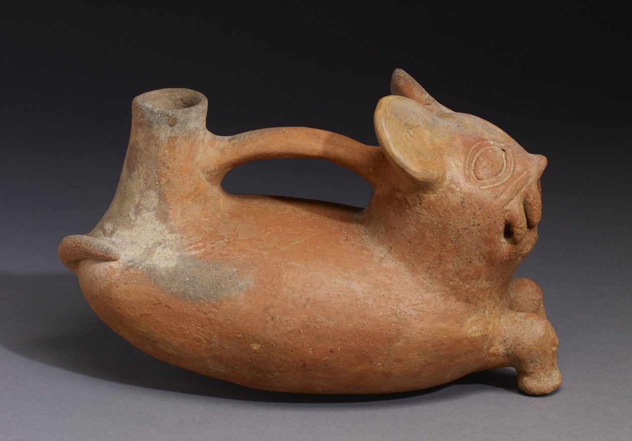 Vaso felino, Cultura Vicus da Pre Columbian