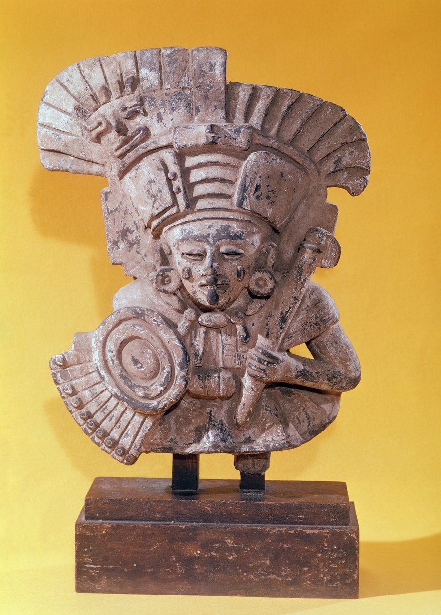 Figura di un guerriero in costume da parata, Zapotec da Pre Columbian