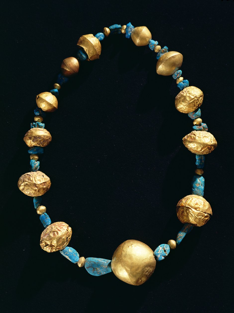 Collana (turchese e oro) da Pre Columbian