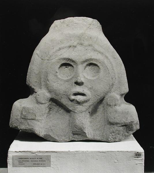Testa di Centeocihuatl, Dea del Mais, Huasteca, c.1000-1250 (calcare) da Pre Columbian Pre Columbian